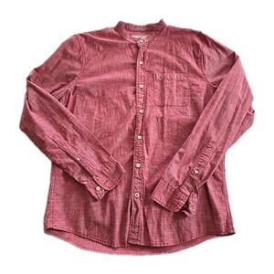 Vintage Hollister Men's XL Long Sleeve Red Button Down Casual Shirt